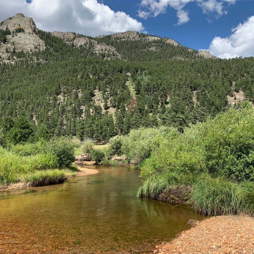 Mountain and a river