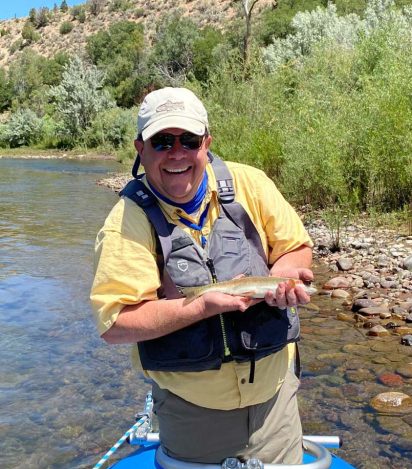 Reed catching a fish